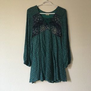 Turquoise Patterned Dress
